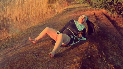 Kylie Britain Adventures: Nun Kylie's home pleasures