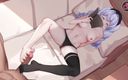 MsFreakAnim: Fodida universitária Gótica no banheiro da faculdade Hentai sem censura