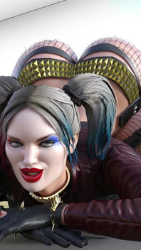 Harley Quinn anal joker'in büyük yarağıyla sikiliyor