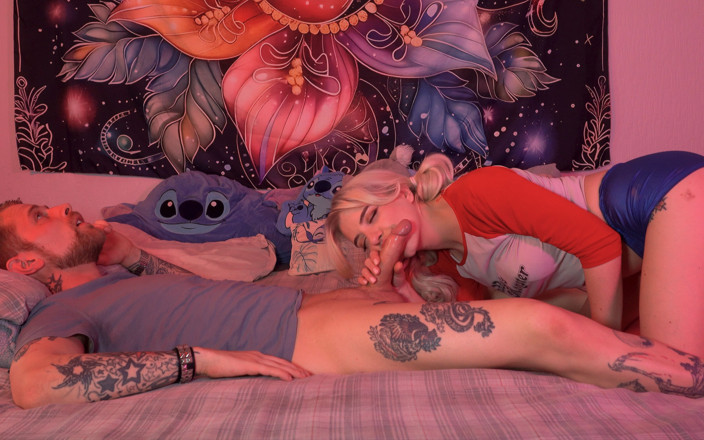 Blonde Gabie: Harley Quinn Goes Psycho on His Cock &amp; Ass