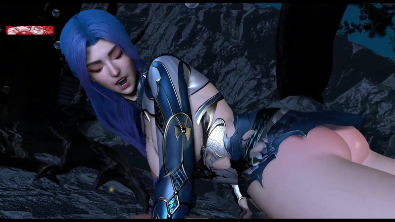 X Hentai: 蓝头发Fantasy.exe：女神释放 - 3D 动画成人动漫