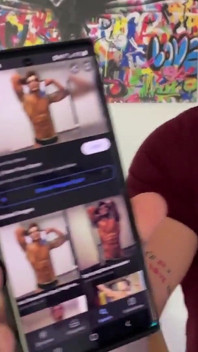 Sessão sexual nos bastidores bi