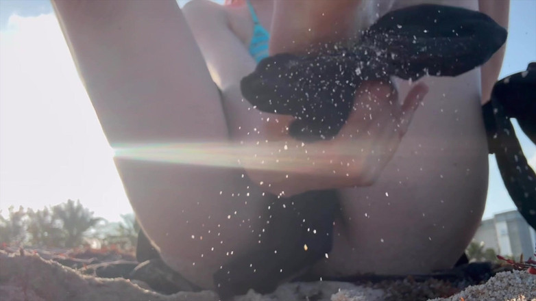 Artemisia Love: İtalyan büyük memeli orta yaşlı seksi kadın Miami'de plajda sulu ıslak...