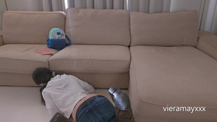 VieraMayXXX: Pants Fall Down While Studying