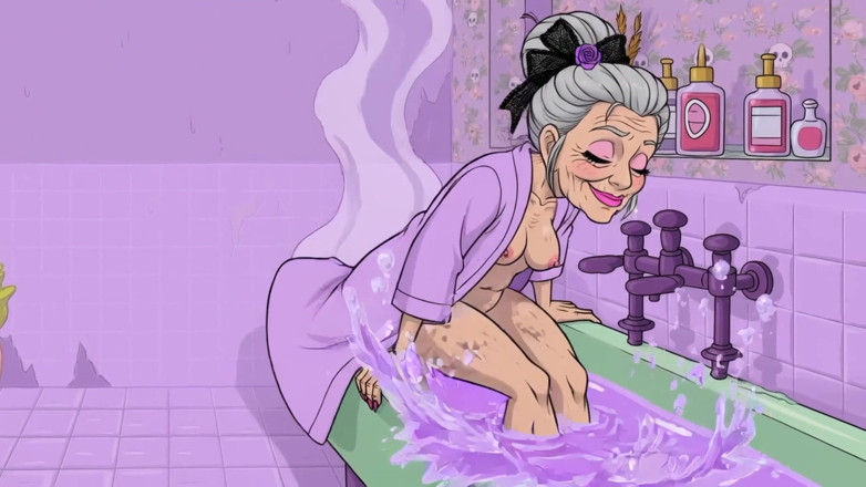 AI Porn: Bagno nonna ai cartoon