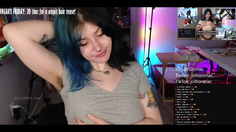 Joltionmac: Underarm Tease on Cam