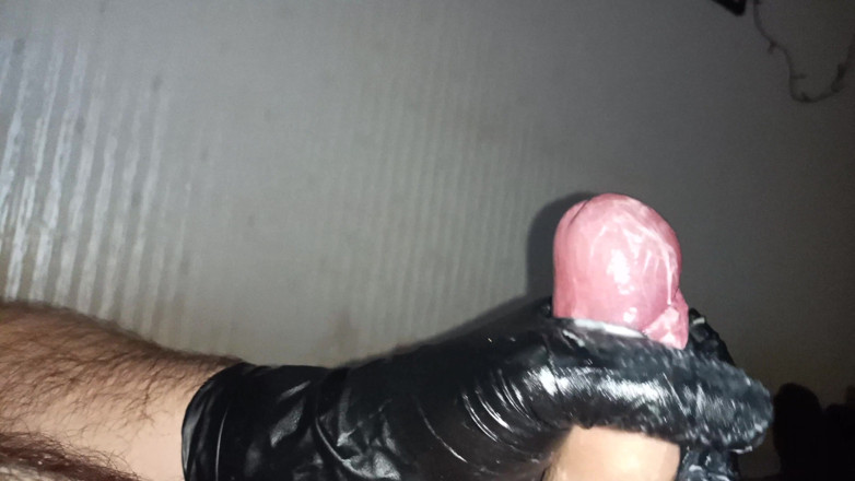 Uhri: Óleo de masturbação com látexglove