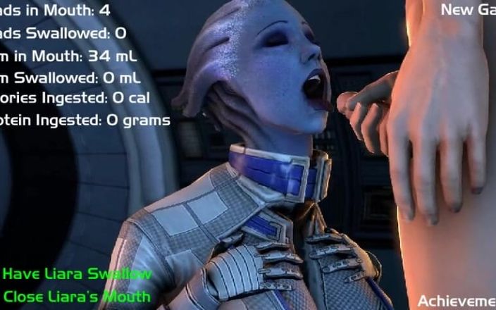 LoveSkySan69: Liara - Mass Effect - геймплей с спермоприемниками от Loveskysan