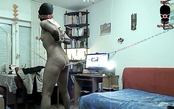 Spiel_maschinerie: Penis-gagged Slave Slut Is Hard Whipped and Screaming Nice While...