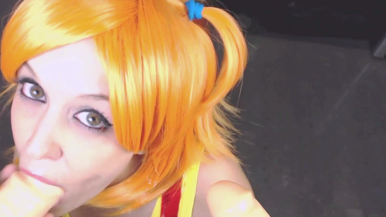 Candystart Videos: Misty Pokemon Double Blowjob. Twarzy