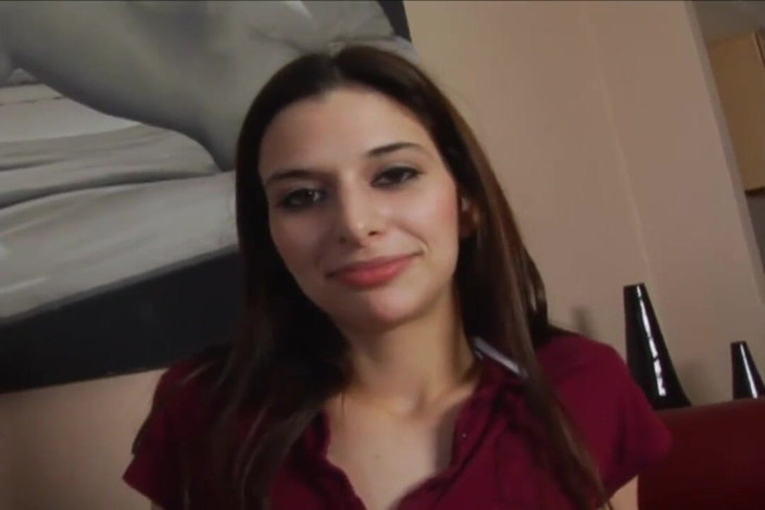 Young Sinner: She looks at you while suck a big hard cock!