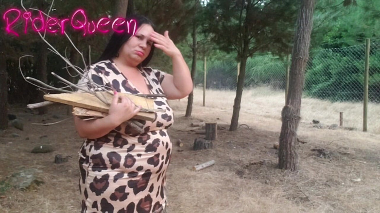 Riderqueen BBW Step Mom Latina Ebony: Сексуальная мачеха в лесу на улице