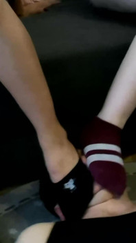 Brat Girls Sock Smelling