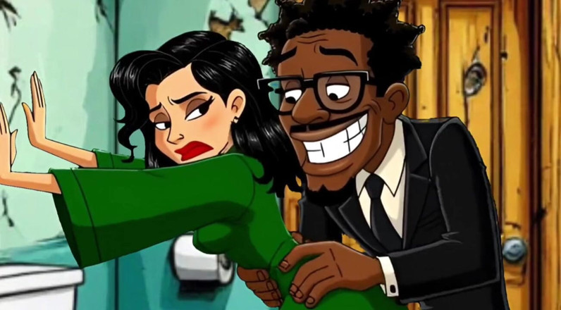 Octopussy Lovers Club: 荡妇人妻在肮脏的公共厕所里被干。卡通