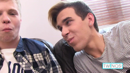 Twin Qs: Horny twink James seduces his hung roomie William to fuck!