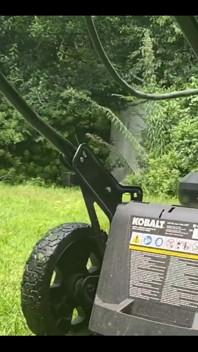 Mowing in a Thong
