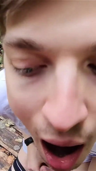 Getting Fuck in Cruising Area and Swallow Stranger Cum