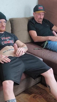 Stepfather Jerking off with His Stepson