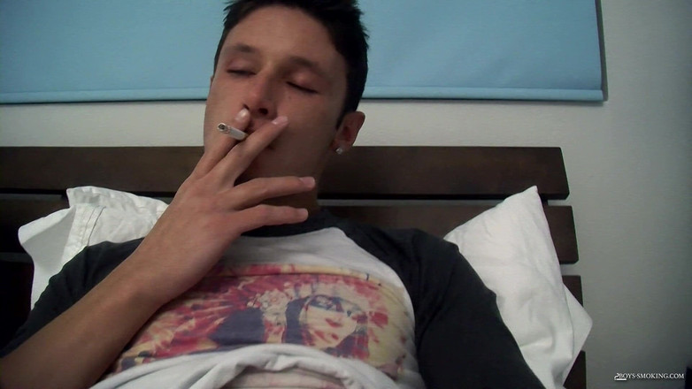 Boys Smoking: Damon Archer Smoke &amp; Stroke