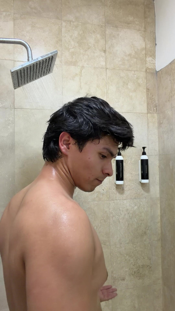 Andres Ramos: Bathing with the Door Open in the Gym