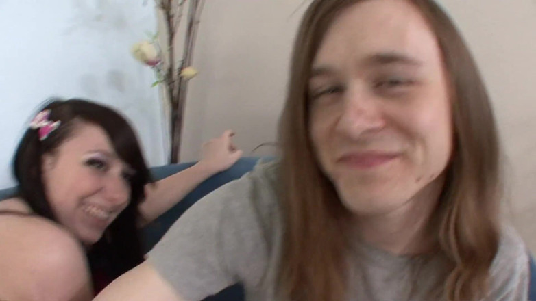 Anna's girls: Cute euro emo teen gets her tight tiny holes fucked