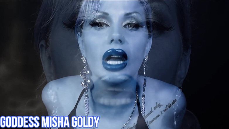 Goddess Misha Goldy: 迷人的眼神交流！操纵你并采取你虚弱的头脑是如此容易！