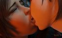 The Rope Dude: Lara e Tifa se beijam apaixonadamente