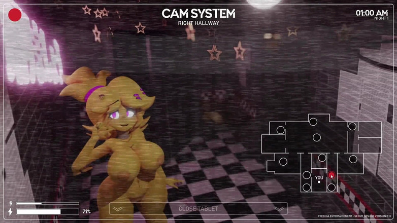 LewdArcade: Five Nights in Anime 3D porno game play [parte 01] Gioco di sesso