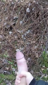 Aftrekken in het bos