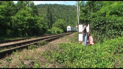 East Public: Spies two young men fucking by the train tracks