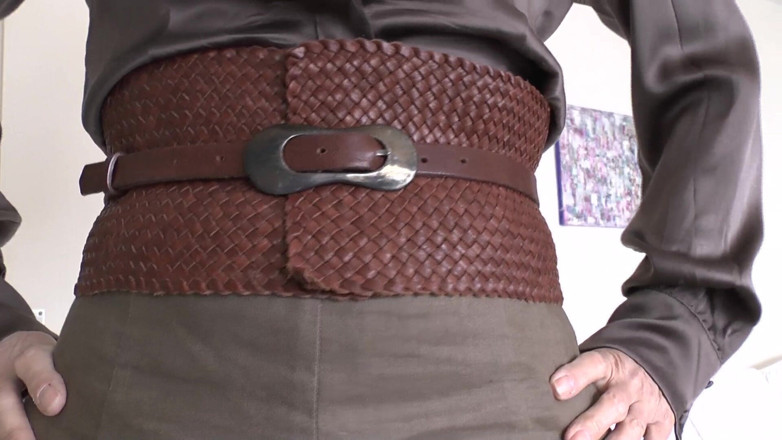 Lady Victoria Valente: Exciting Belt Fitting with a Linen Skirt, Part 2, Lady Victoria...