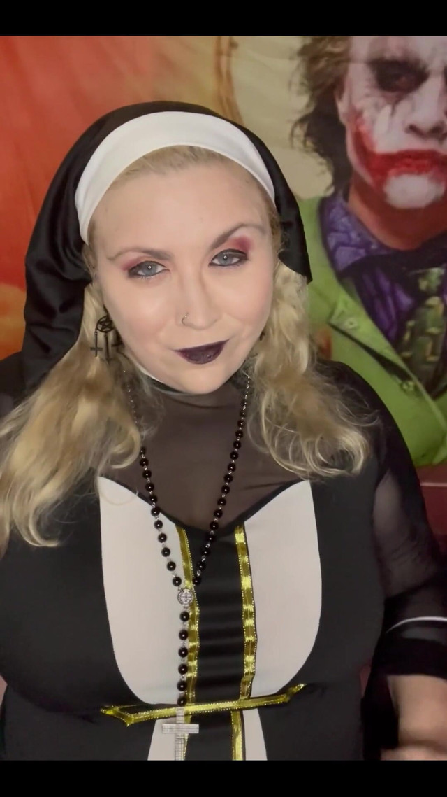 Naughty Nun Throwback (Goth bimbo)