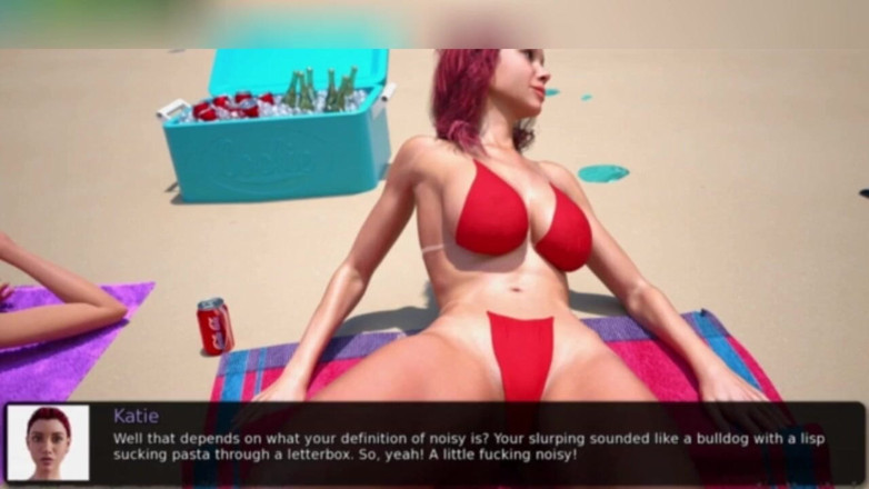 3DXXXTEEN2 Cartoon: ビーチでファック。3Dポルノ漫画セックス