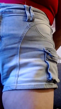 Daisy Duke Jean corta el coño marcado