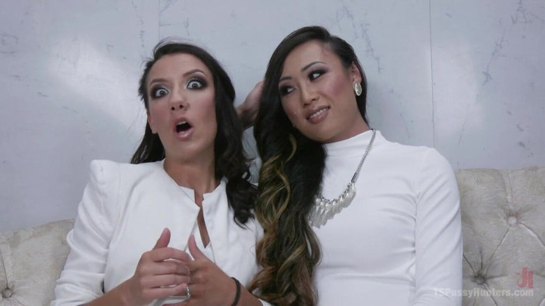 Kink TS: Elegantní bílá párty se promění v bondage šukání fest v koupelně