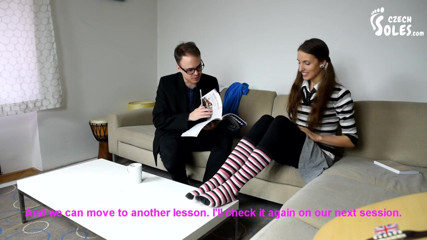 Czech Soles - foot fetish content: เซสชั่นกราบไหว้เท้าระหว่างครูกับนักเรียน