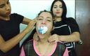 Selfgags Latina Bondage: Maksymalizacja ust macochy: Ile skarpetek może wziąć?