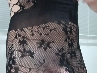 dragontrainer5: CD Teases in New Black Lingerie Inviting You to Enjoy