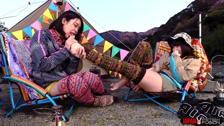 Japan Fetish Fusion: Saku Kurosaki’s Sweaty Toes on Fuka Nagano’s Tongue. That Taste...