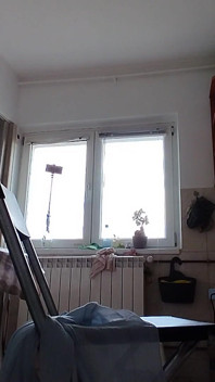 Любительська Пара Готує Голою На Кухні.