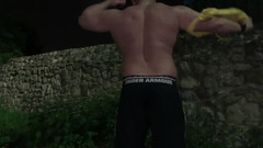 Jack stacked: Nach dem fitnessstudio biegen sich auf dem parkplatz