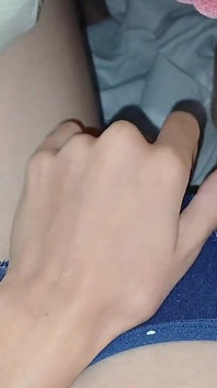 My Girlfriend and I Are Masturbating Recklessly Under the Covers Next to Our Stepmom