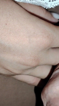 Secretly Jerking off to My Stepsister's Small Hand. Part 1