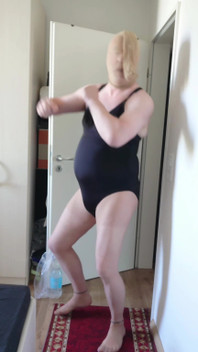 Funny Dance in Body and Tights