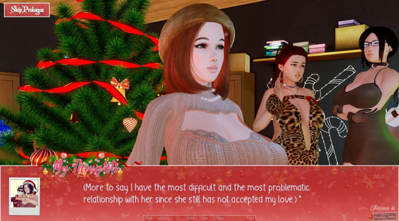 Cumming Gaming: Необмежений Різдво [Різдво хентай порно гра], еп.1. Зраджую своїй дівчині з найкращими друзями моєї мачухи