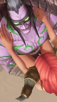 Illidan Stormrage stehen und tragen sie fickt eine heiße rothaarige elfe | Warcraft-parodie