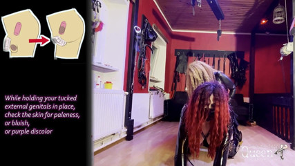 Dominatrix Frida: Kadın kılıklı eğitim - görev 12 - kadın kılıklı sikiş eğitimi
