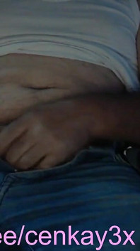 Straight Daddy Cums on Live TV