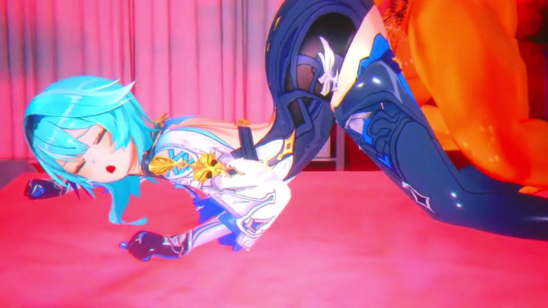 NSFWOtaku: Genshin impact - l'intensa sessione di scopate di eula - creampie hardcore...