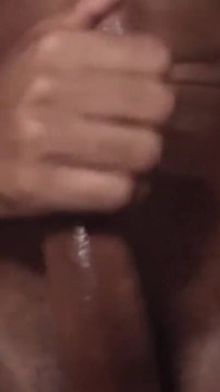 Big Black Cock Intense Jerking Until Huge Load - Bedroom Solo Masturbation